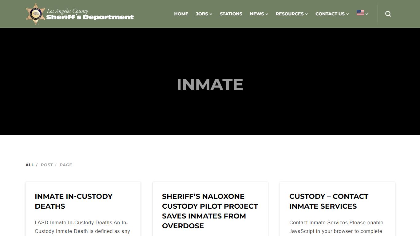 Search Results for “inmate” | Los Angeles County Sheriff's Department